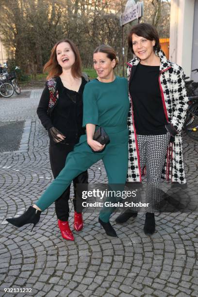 Bojana Golenac, Karin Thaler and Janina Hartwig during the NdF after work press cocktail at Parkcafe on March 14, 2018 in Munich, Germany.