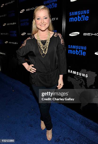 Singer Samantha Marq arrives at the Samsung Behold II launch event at Boulevard3 on November 18, 2009 in Los Angeles, California.