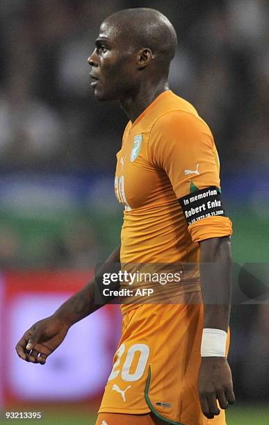 Cote d'Ivoire defender Guy Demel takes part in the friendly football match Germany vs Ivory Coast in Gelsenkirchen, western Germany on November 18,...