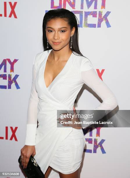 Sierra Capri attends the premiere of Netflix's 'On My Block' on March 14, 2018 in Los Angeles, California.