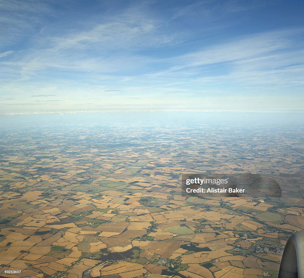 View of Kent from aroplane
