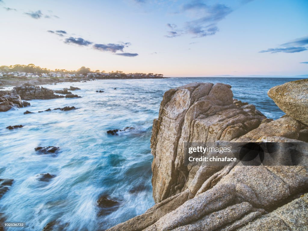 Scenic carmel beach of Carmel-by-the-Sea,California