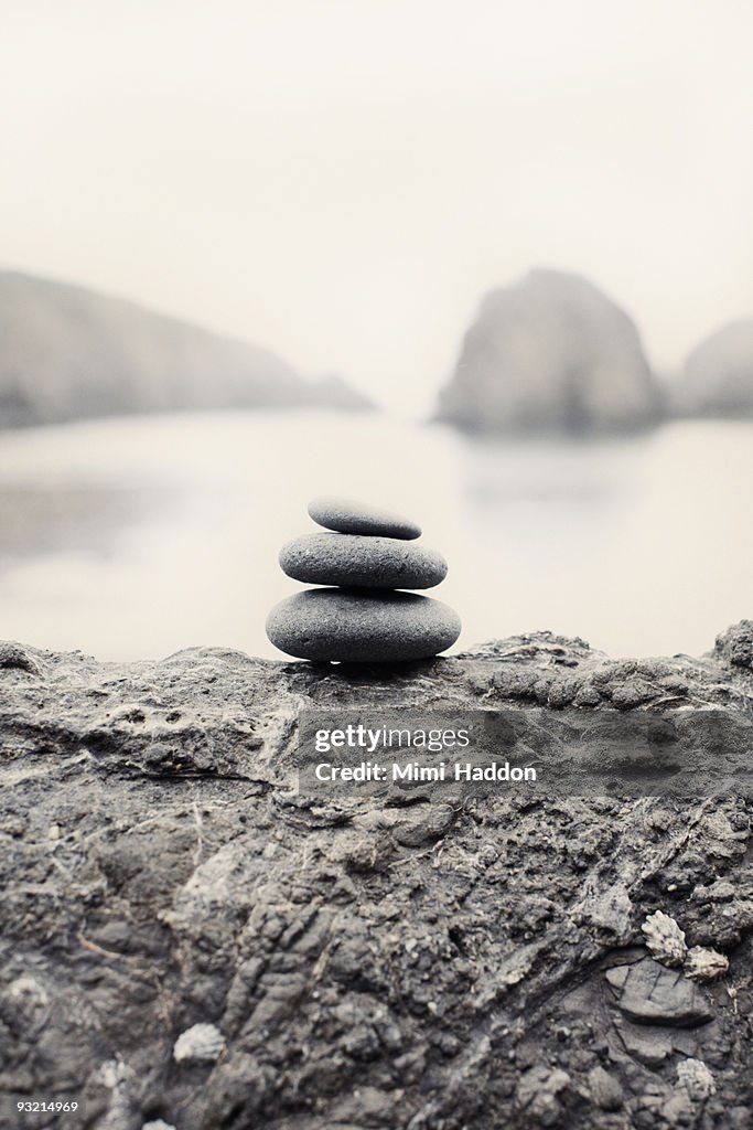 Stone Sculpture on Rock Formation