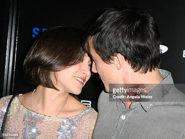 Zelda Williams and Alex Frost attend the Samsung Behold II premiere launch event at Boulevard3 on November 18, 2009 in Hollywood, California.