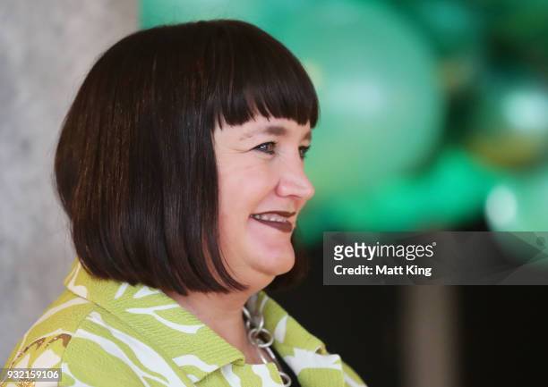 Rubgy Australia CEO Raelene Castle looks on during the Australian Rugby Sevens Commonwealth Games Teams Announcement at the Rugby Australia building...