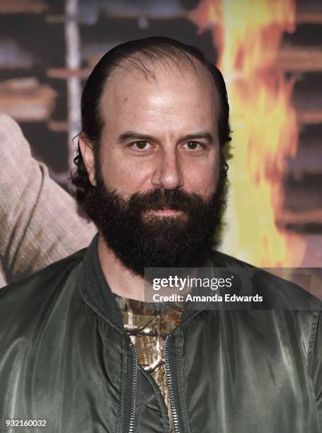 Actor Brett Gelman arrives at a screening of HBO's "The Zen Diaries of Garry Shandling" at Avalon on March 14, 2018 in Hollywood, California.