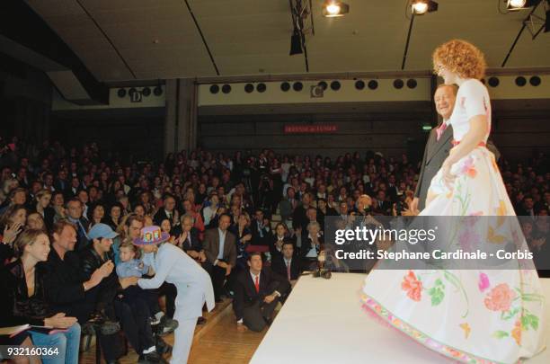 Laeticia Hallyday parade in front of Johnny Hallyday, Laura Smet, Filip Nikolic, her mother Francoise Thibaut, her step-father, and her sister,...