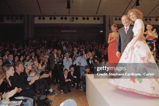 Laeticia Hallyday parade in front of Johnny Hallyday, Laura Smet, Filip Nikolic, her mother Francoise Thibaut, her step-father, and her sister,...