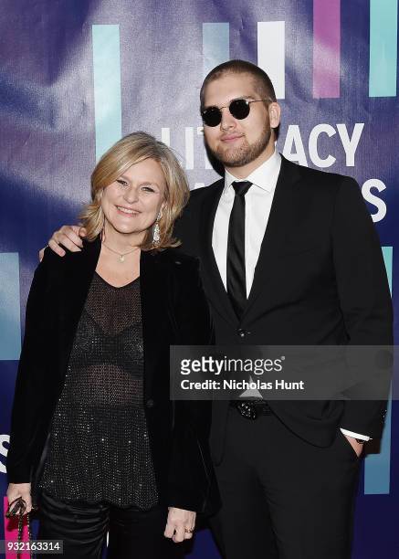 Cynthia McFadden and Spencer McFadden attends the 2018 Literacy Partners Gala at Cipriani Wall Street on March 14, 2018 in New York City.