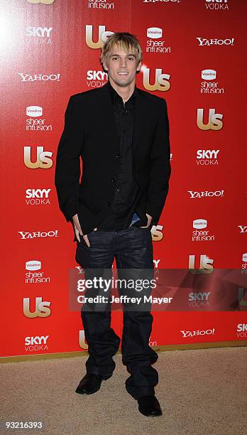 Aaron Carter arrives at US Weekly's Hot Hollywood 2009 Voyeur on November 18, 2009 in West Hollywood, California.