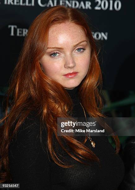 Lily Cole attends photocall to launch the 2010 Pirelli Calendar on November 19, 2009 in London, England.