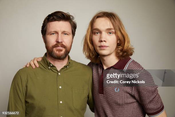Director Andrew Haigh and Actor Charlie Plummer from the film "Lean On Pete" poses for a portrait in the Getty Images Portrait Studio Powered by...