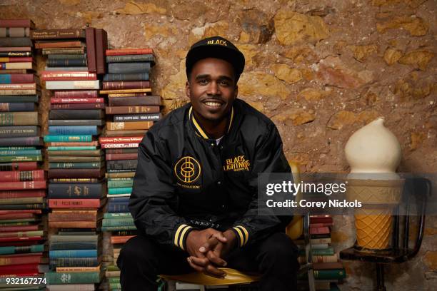Actor Armani White from the show "Black Lightning" poses for a portrait in the Getty Images Portrait Studio Powered by Pizza Hut at the 2018 SXSW...
