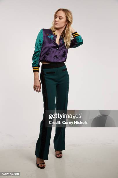 Actor Maika Monroe from the film "Shotgun" poses for a portrait in the Getty Images Portrait Studio Powered by Pizza Hut at the 2018 SXSW Film...