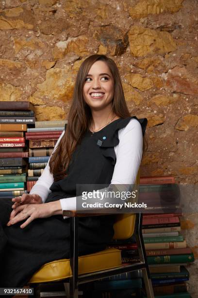 Executive Producer Christina Schwarzenegger from the film "Take Your Pills" poses for a portrait in the Getty Images Portrait Studio Powered by Pizza...