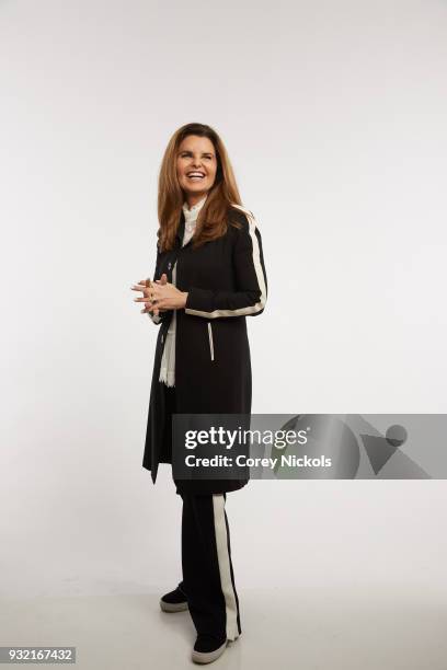 Executive Producer Maria Shriver from the film "Take Your Pills" poses for a portrait in the Getty Images Portrait Studio Powered by Pizza Hut at the...