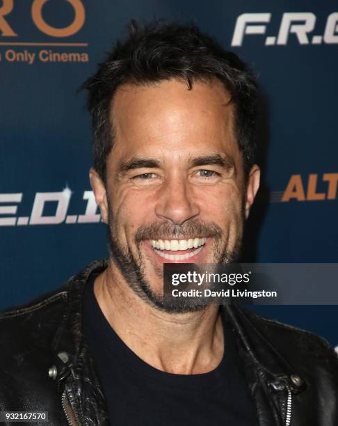 Actor Shawn Christian attends a screening of Inspired Family Entertainment's "F.R.E.D.I." at Landmark Theatre on March 14, 2018 in Los Angeles,...