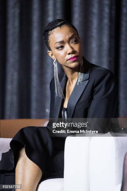Sonequa Martin-Green attends 'CBS Hosts The EYEspeak Summit' at Pacific Design Center on March 14, 2018 in West Hollywood, California.