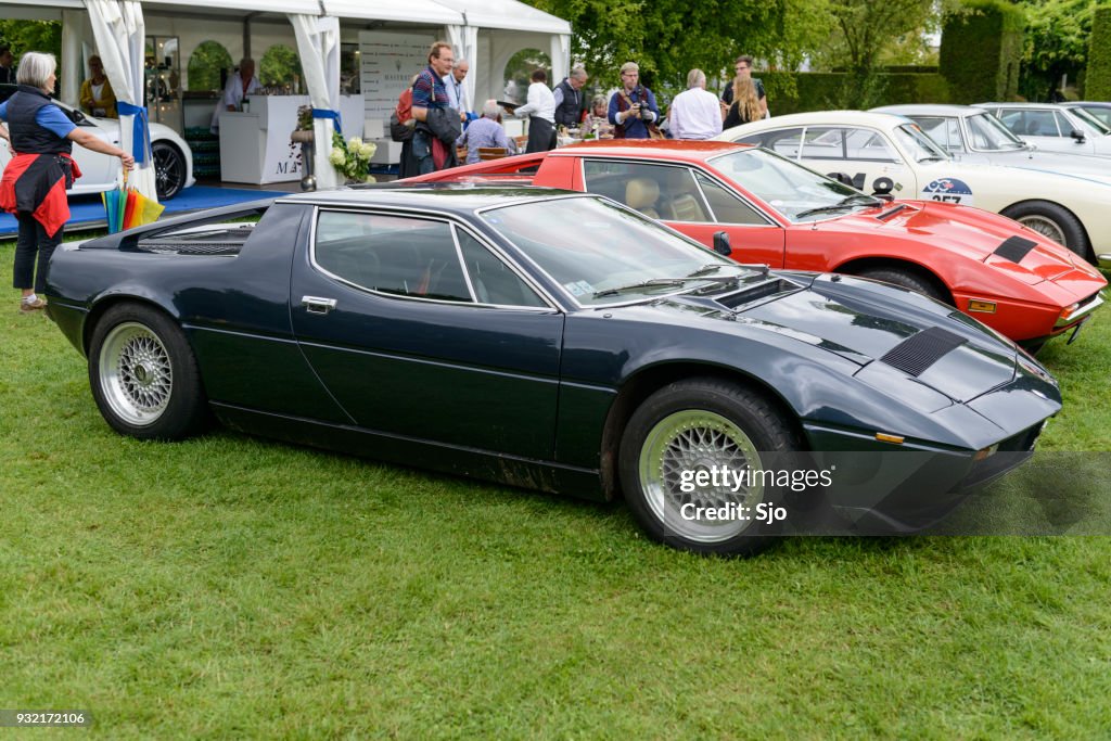 Década de 1970 de Merak Maserait coche de deportivo italiano clásico