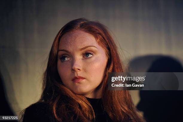 Lily Cole attends the 2010 Pirelli Calendar Launch press conference at the Intercontinental Hotel, Park Lane on November 19, 2009 in London, England.