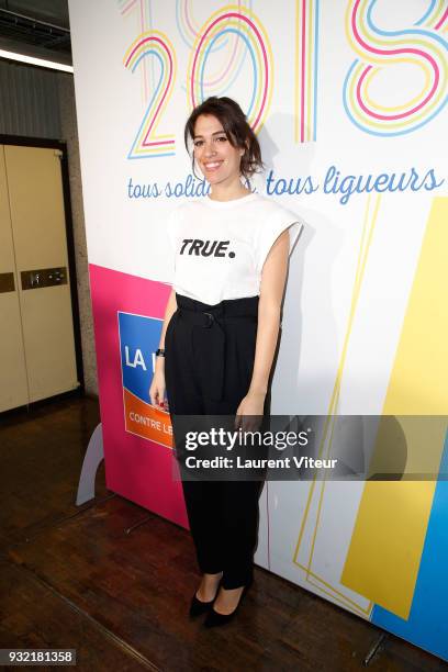 Laurie Cholewa attends "100 ans de la Ligue contre le Cancer" Celebration at La Cite des Sciences on March 14, 2018 in Paris, France.