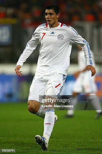 Oscar Cardozo Marin of Paraguay during the International Friendly match between Netherlands and Paraguay at the Abe Lenstra Stadium on November 18,...