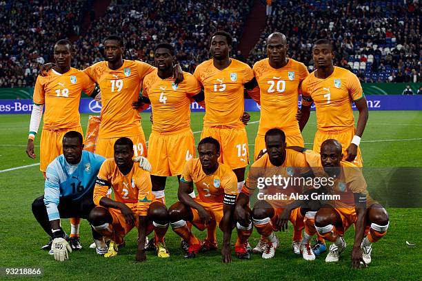 Sekou Cisse, Yaya Toure, Kolo Toure, Souleymane Bamba, Guy Demel, Salomon Kalou, Aristide Zogbo, Emmanuel Eboue, Arthur Boka, Cheik Tiote and Didier...