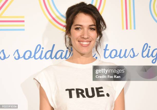 Laurie Cholewa attends "La Ligue Contre Le Cancer" Celebrates Its 100th Anniversary at Cite des Sciences on March 14, 2018 in Paris, France.