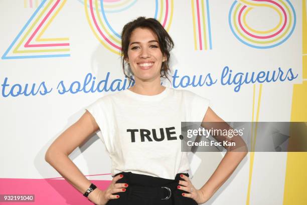 Laurie Cholewa attends "La Ligue Contre Le Cancer" Celebrates Its 100th Anniversary at Cite des Sciences on March 14, 2018 in Paris, France.