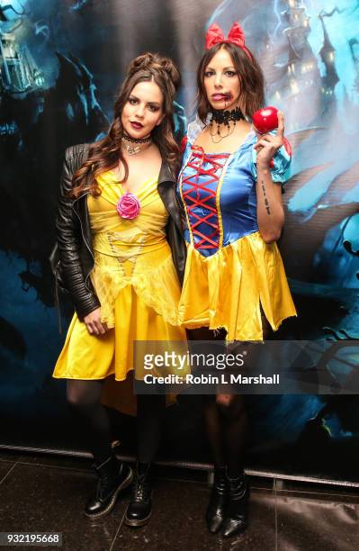 Katie Maloney and Kristen Doute of "Vanderpump Rules" attend Kyle Chan's Dark Disney Birthday Party at Sofitel Hotel on March 14, 2018 in Los...