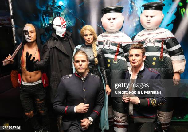 Tom Sandoval, Ariana Madix, Jeremy Madix and James Kennedy of "Vanderpump Rules" attend Kyle Chan's Dark Disney Birthday Party at Sofitel Hotel on...