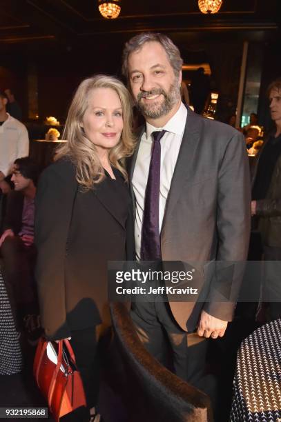 Beverly D'Angelo and Judd Apatow attend the screening of HBO's The Zen Dairies of Garry Shandling at Avalon on March 14, 2018 in Hollywood,...