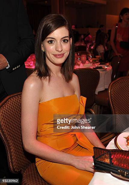 Honoree actress Anne Hathaway attends Variety's 1st Annual Power of Women Luncheon at the Beverly Wilshire Hotel on September 24, 2009 in Beverly...