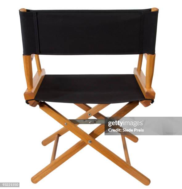 director's chair - regisseurstoel stockfoto's en -beelden