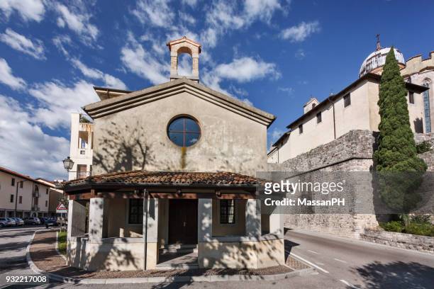 disconsecrated church of saint michael in gemona del friuli - gemona del friuli stock pictures, royalty-free photos & images