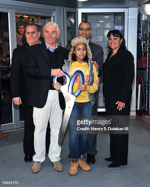 American Eagle Outfitters CEO Jim O'Donnell , New York City Deputy Mayor for Education and Community Development Dennis Walcott and Commissioner of...