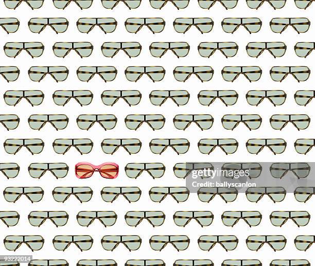 tortoise shell and one red framed sunglasses. - tortoiseshell pattern stock pictures, royalty-free photos & images