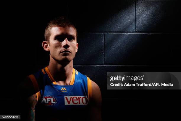 Dayne Beams of the Lions poses during the AFL Captains Day at Etihad Stadium on March 15, 2018 in Melbourne, Australia.