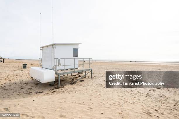 lifeguard hut - beach rescue aerial stock-fotos und bilder