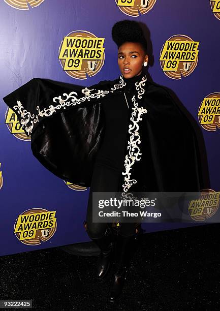 Singer Janelle Monae attends the 2009 mtvU Woodie Awards at the Roseland Ballroom on November 18, 2009 in New York City.