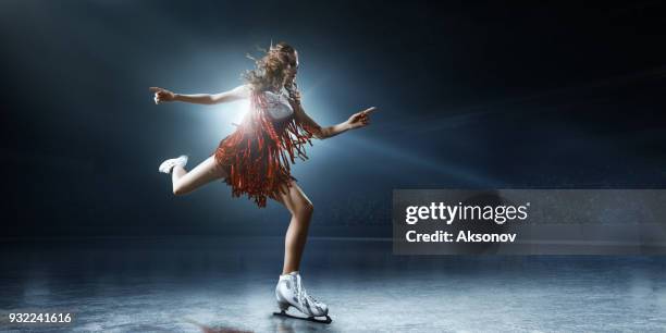 figure skating. female ice skater - figure skating stock pictures, royalty-free photos & images