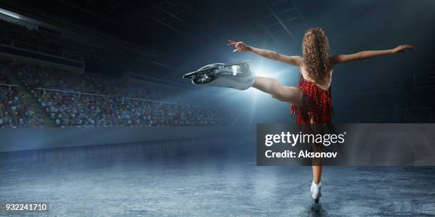 figure skating. female ice skater - figure skater stock pictures, royalty-free photos & images