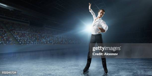 figure skating. male ice skater - figure skating stock pictures, royalty-free photos & images