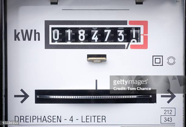 germany, electricity meter, full frame, close-up - meter stock pictures, royalty-free photos & images