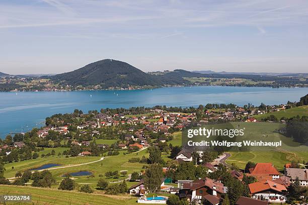 austria, lake attersee, weyregg - attersee stock pictures, royalty-free photos & images
