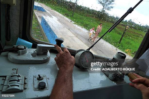 The driver of Hershey's train begins the tourist trip in Havana on November 17, 2009. In 1916 the Hershey Corporation of Pennsylvania built a network...