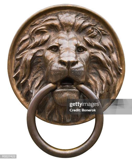 lion - door knocker stock pictures, royalty-free photos & images