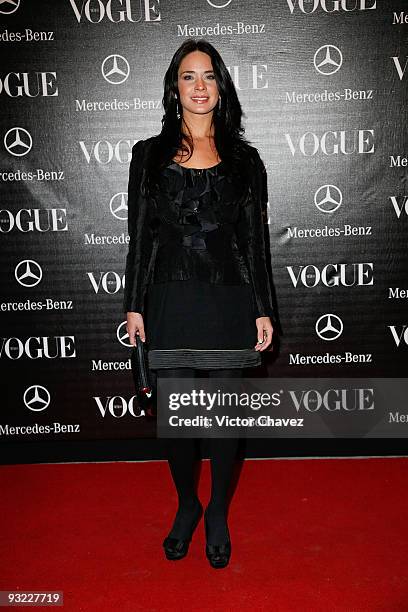 Actress Adriana Louvier attends Vogue magazine Mexico Celebrates the 80's party at Casa Del Lago on November 18, 2009 in Mexico City, Mexico.