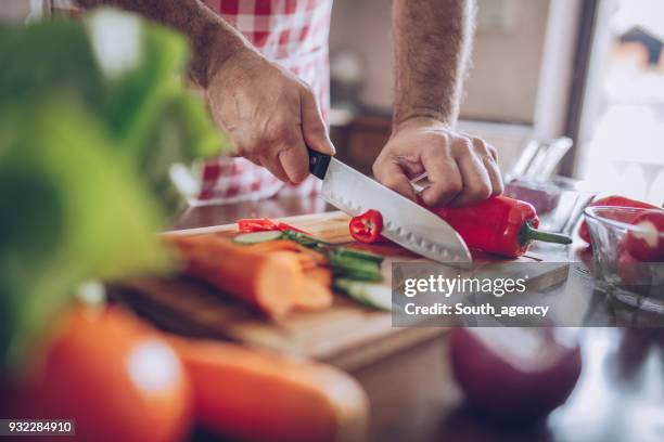 cutting vegetable for salad - sharp stock pictures, royalty-free photos & images