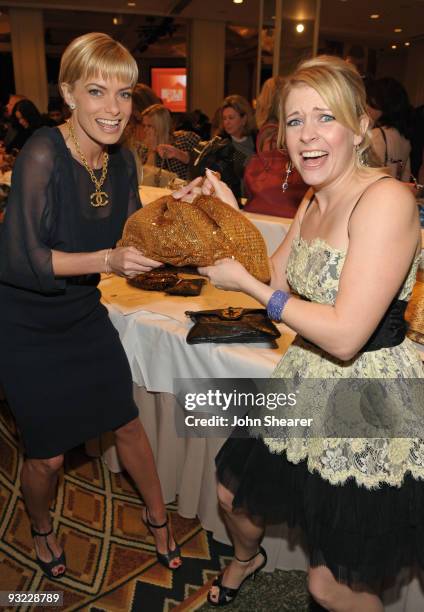 Actress Jaime Pressly and honoree Melissa Joan Hart attend the 7th Annual Bag Ladies Luncheon benefitting Lupus LA at Beverly Wilshire Four Seasons...